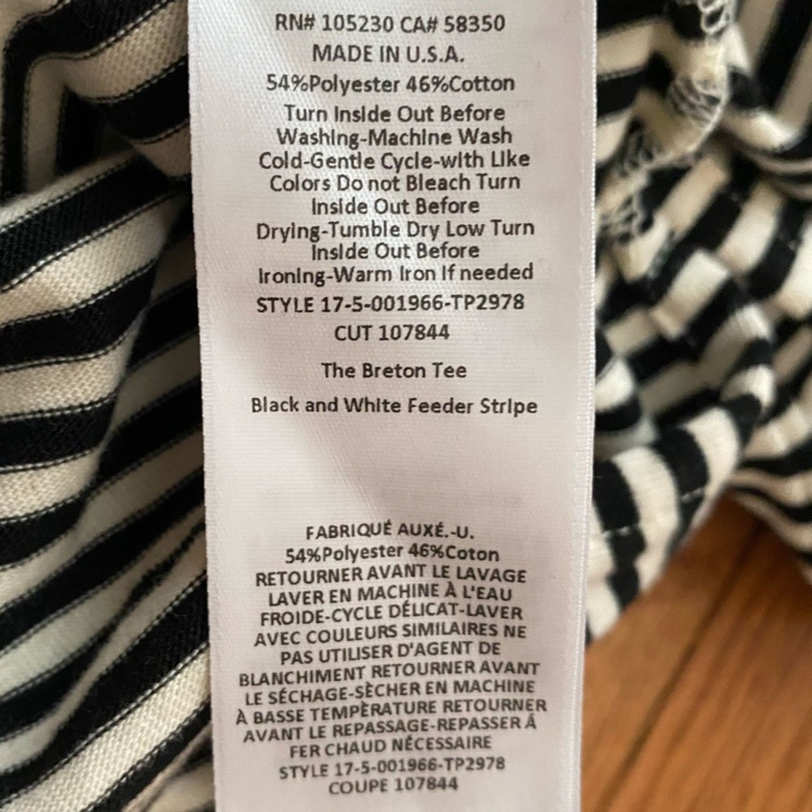 Current/Elliot NWT $138 Current Elliott a The Breton Tee Stripe New 0 XS Size XS / US 0-2 / IT 36-38 - 9 Thumbnail