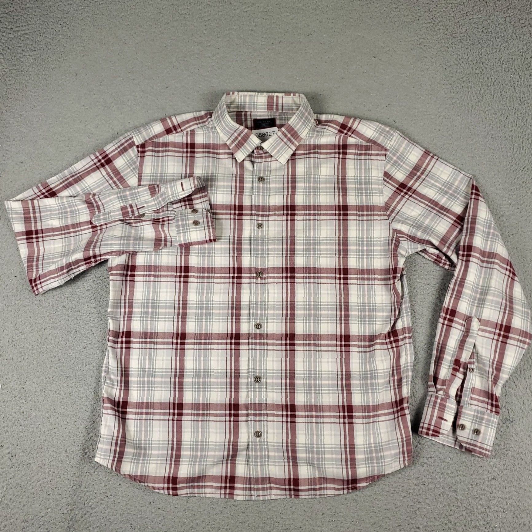 UNTUCKit UNTUCKit Shirt Mens XL Gray Red Plaid Button-Up Long Sleeve Casual Professional Shirt Size US XL / EU 56 / 4 - 2 Thumbnail