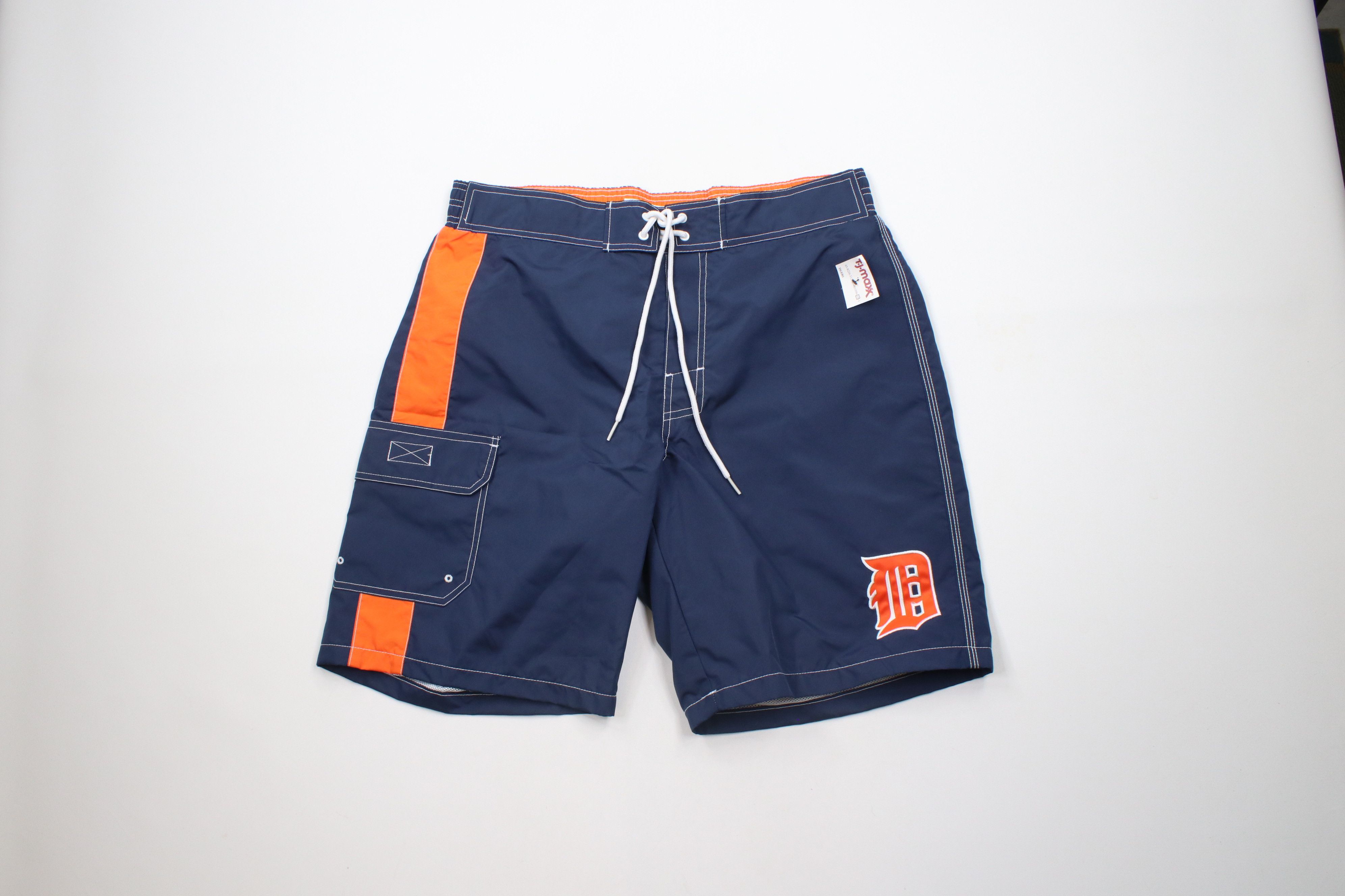 Vintage Deadstock Vintage Y2K Tigers Lined Swim Trunks Shorts Size US 34 / EU 50 - 1 Thumbnail