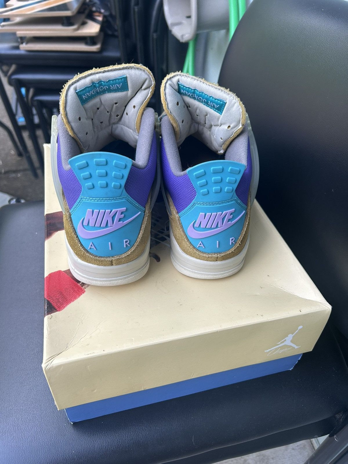 Jordan Brand Union LA x Air Jordan 4 Retro Desert Moss In Good Condition Size US 9.5 / EU 42-43 - 4 Thumbnail