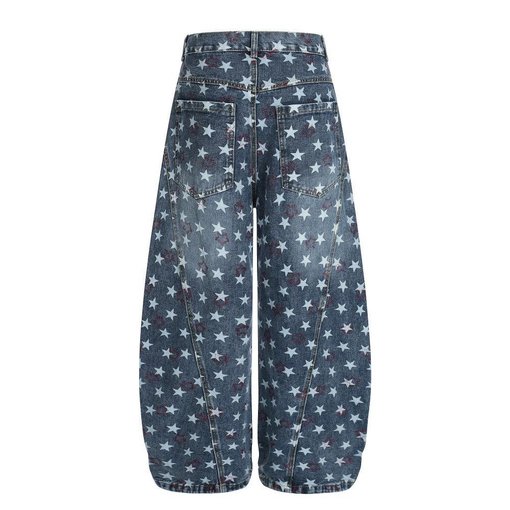 Vintage Men's retro high street star wide-leg scimitar jeans y2k Size US 32 / EU 48 - 2 Thumbnail