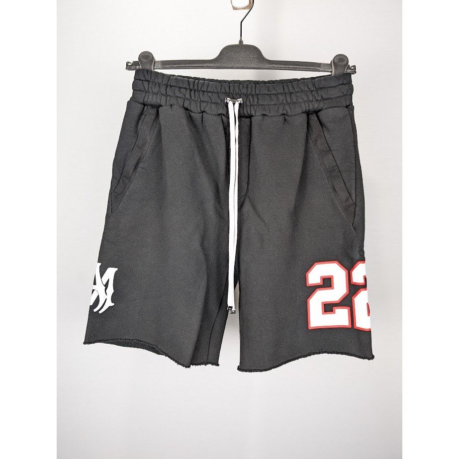Amiri o1rshd1 Oversized 22 Football Short in Black Size US 30 / EU 46 - 1 Thumbnail