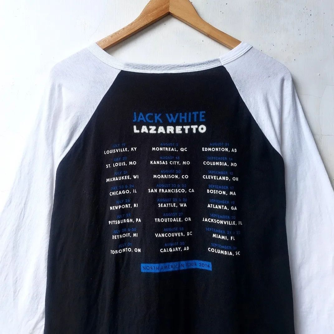 Band Tees Jack White Lazaretto Tour 2014 Raglan Tee Size US XL / EU 56 / 4 - 4 Thumbnail