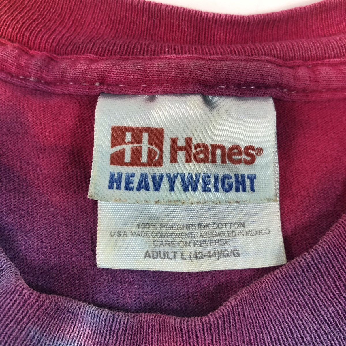 Hanes Vintage 90s Y2K Tie Dye Psychedelic Blank Hippie T-Shirt Size US S / EU 44-46 / 1 - 4 Thumbnail