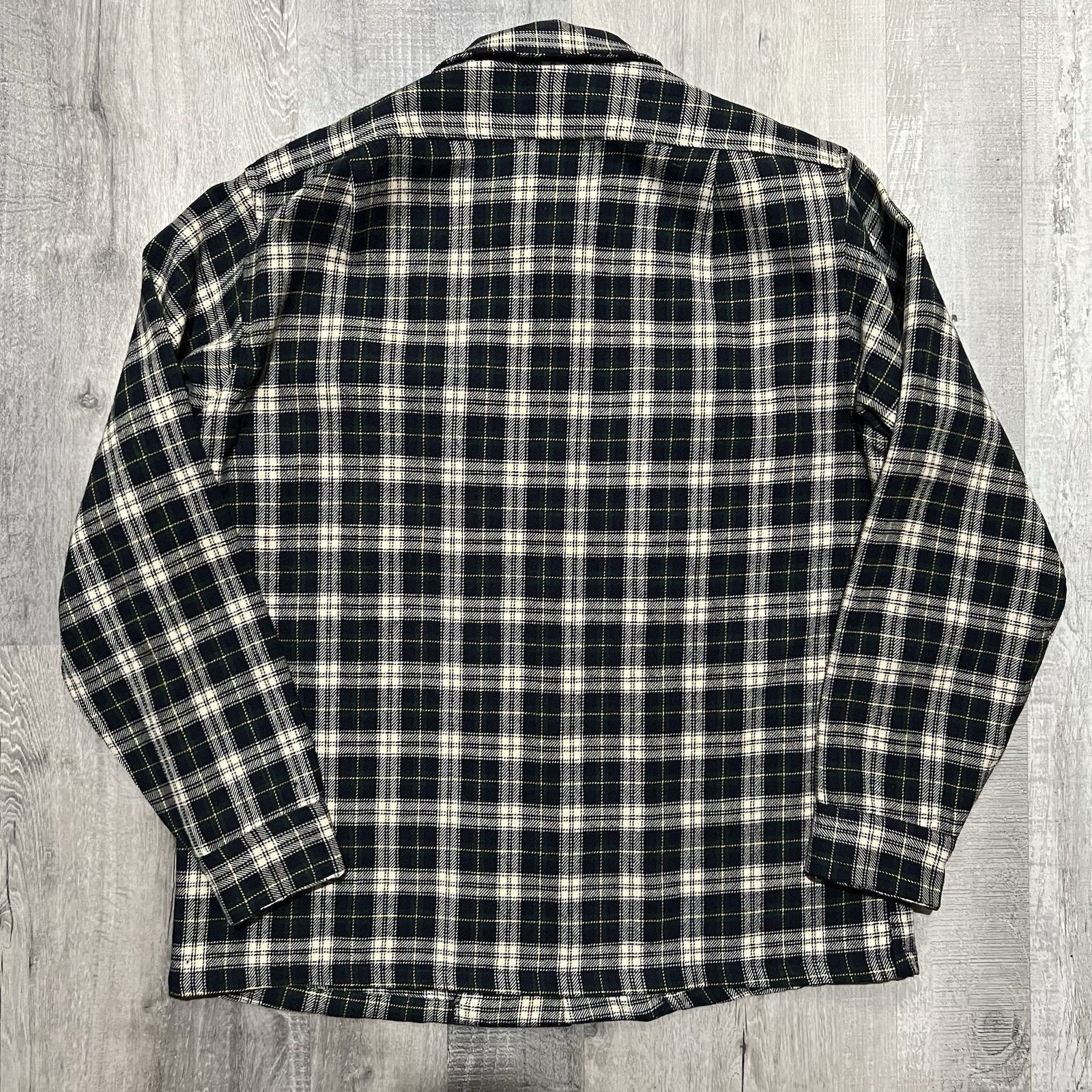 Other VTG 60s Tartan Blackwatch Plaid Loop Collar Flannel Shirt Size US L / EU 52-54 / 3 - 2 Thumbnail