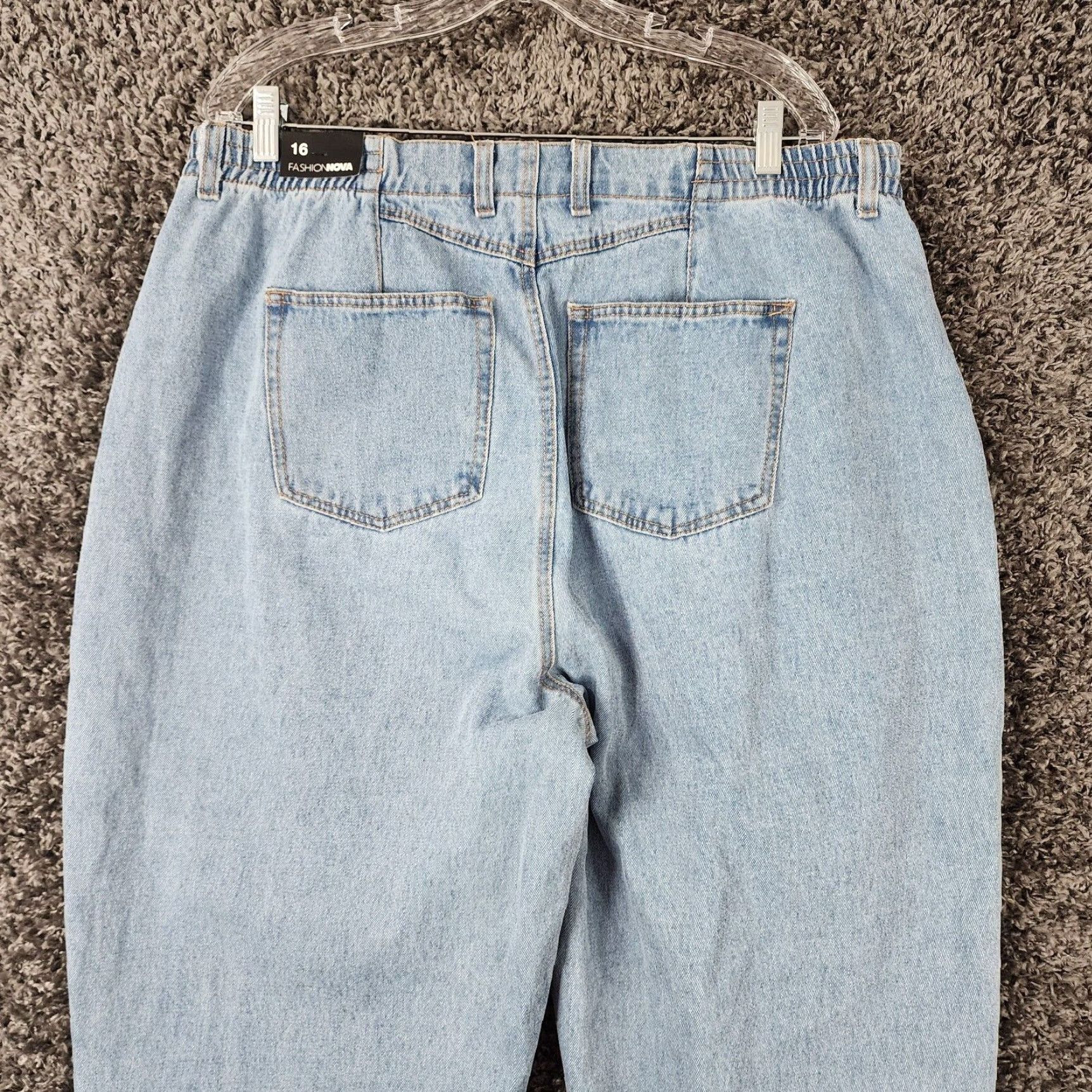 Fashion Nova Fashion Nova Jeans Mom Blue Denim 16 Women Easy Waist 30 Inseam Womens Jeans Blue 16 Size 38" / US 16 / IT 52 - 6 Thumbnail