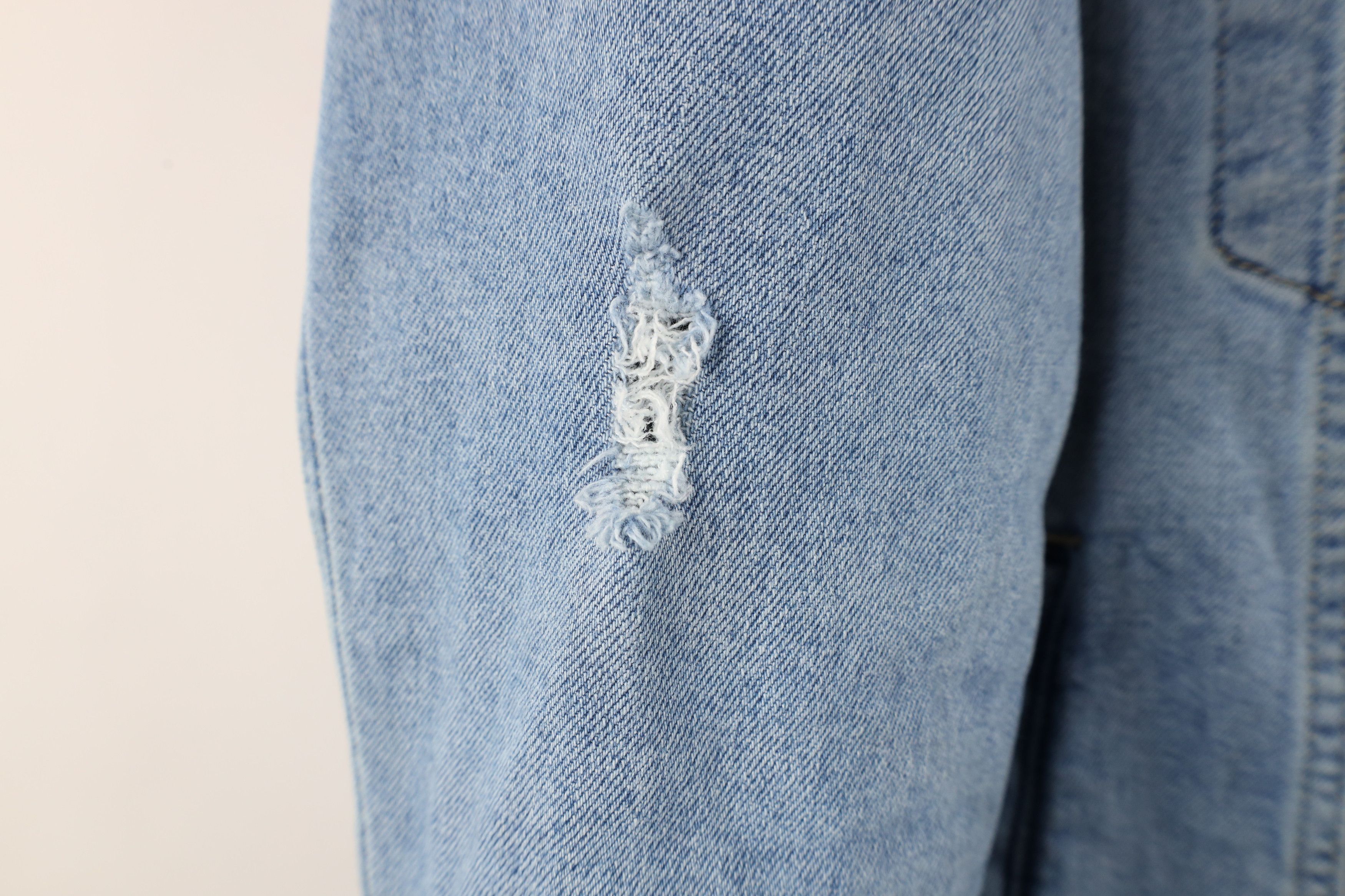 Levi's × Vintage Y2K Levis Stretch Full Button Denim Jean Trucker Jacket Size XL / US 12-14 / IT 48-50 - 4 Thumbnail