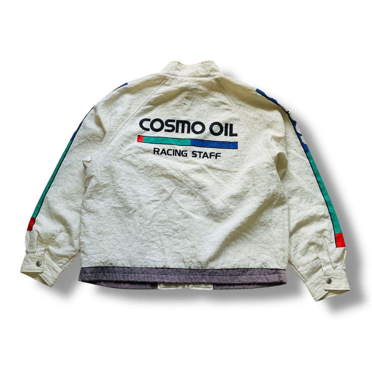 Japanese Brand Vintage 80s Cosmo Oil Racing Staff Bomber Jacket Size US L / EU 52-54 / 3 - 1 Thumbnail