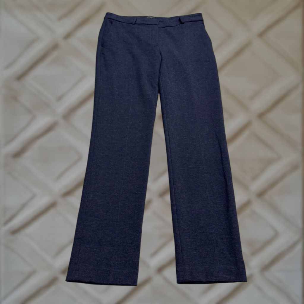 Theory Theory Fairfield Knit Trouser Pants Womens 8 Navy High Rise Tailored NWT Dress Pants Slim Straight Pockets Beginner-Friendly? Size 30" / US 8 / IT 44 - 1 Thumbnail
