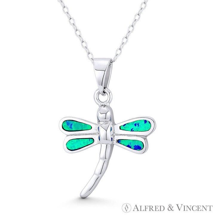 Other Dragonfly Insect Charm Created Opal Pendant Size ONE SIZE - 1 Preview