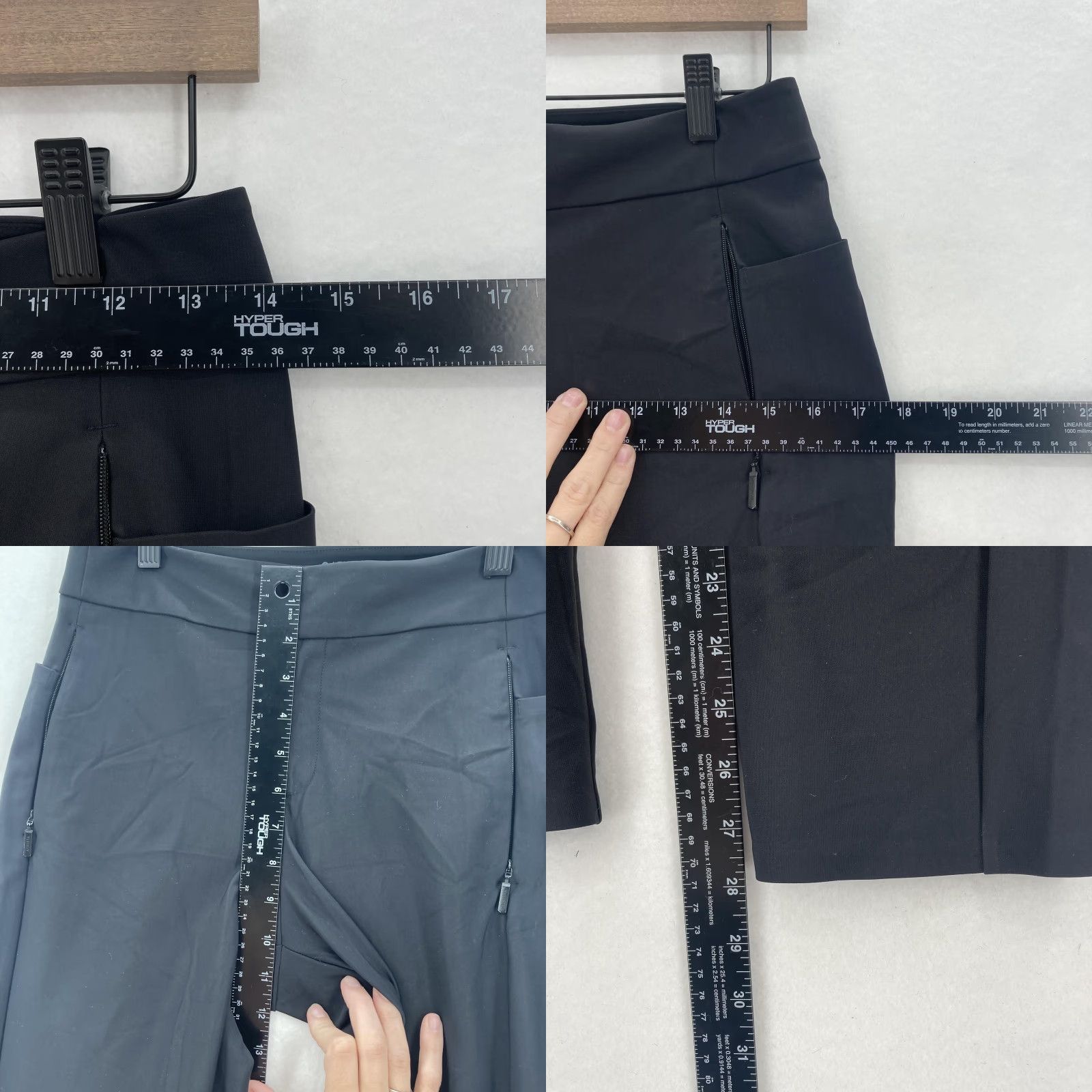 Athleta Athleta Pants Womens 2 Black Stellar Trouser Stretch Zip Pockets Work Travel Dress Pants Regular Waist Pull On Tapered Leg 28in Inseam Black Womens Size 26" / US 2 / IT 38 - 8 Thumbnail