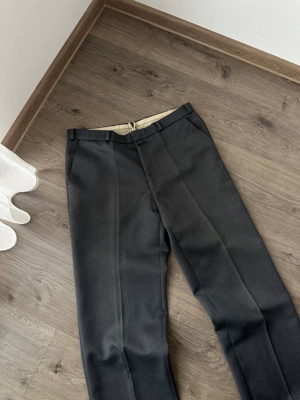Japanese Brand × Vintage Vintage Antique Japanese Gray Wool Straight Pipes Pants Size 38R - 9 Thumbnail