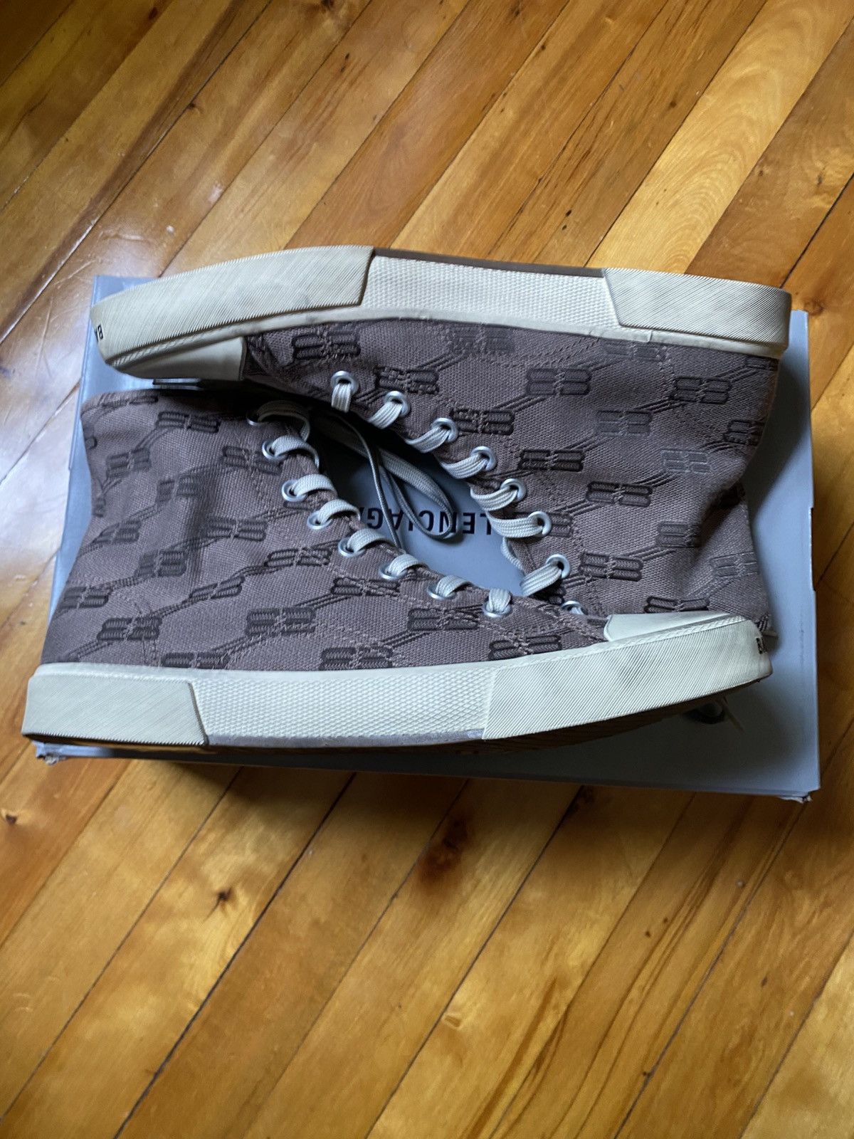 Balenciaga Paris High-Top BB Monogram Sneakers