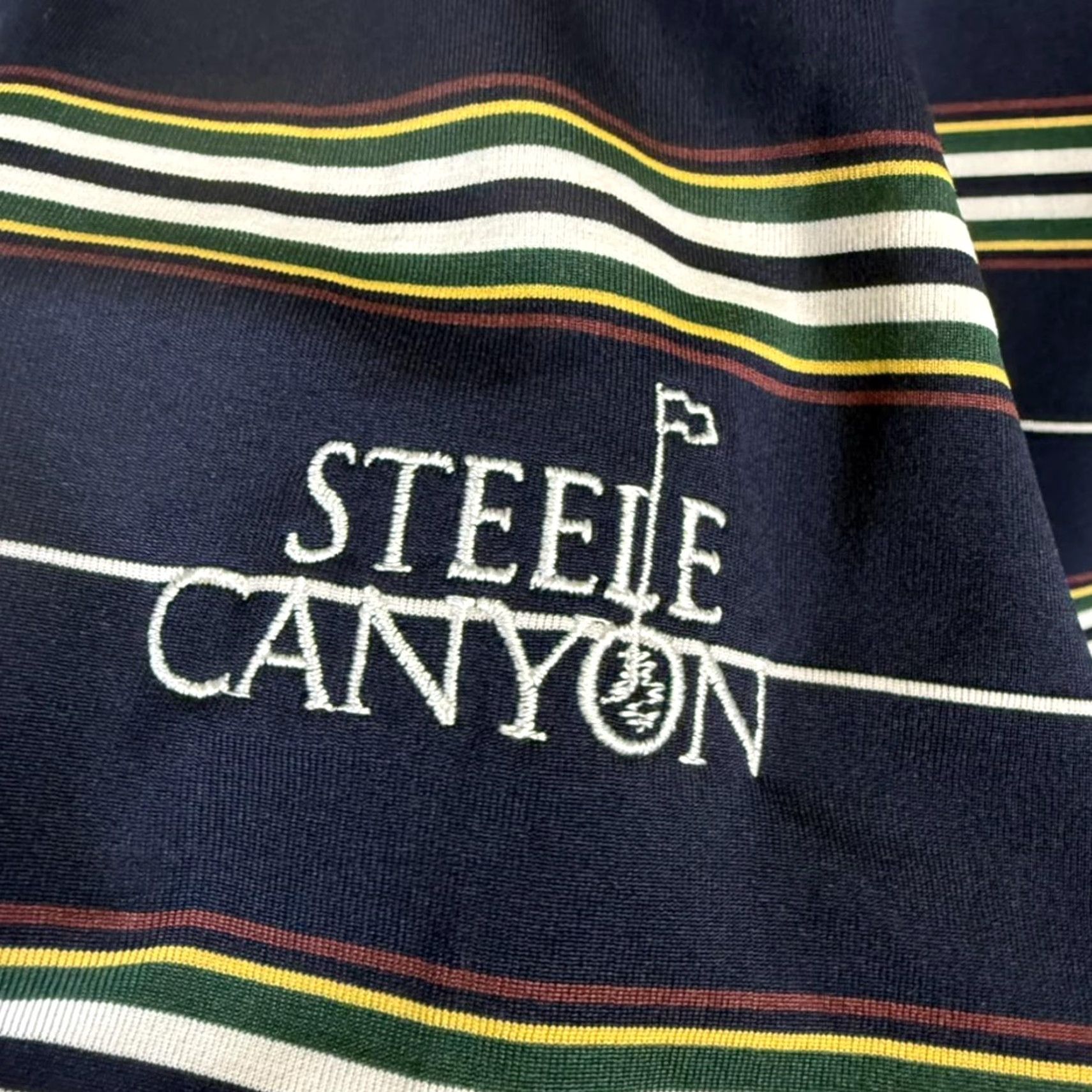 Footjoy FootJoy Polo Shirt Black Striped Performance Shirt Golf Steele Canyon Men L Size US L / EU 52-54 / 3 - 7 Thumbnail