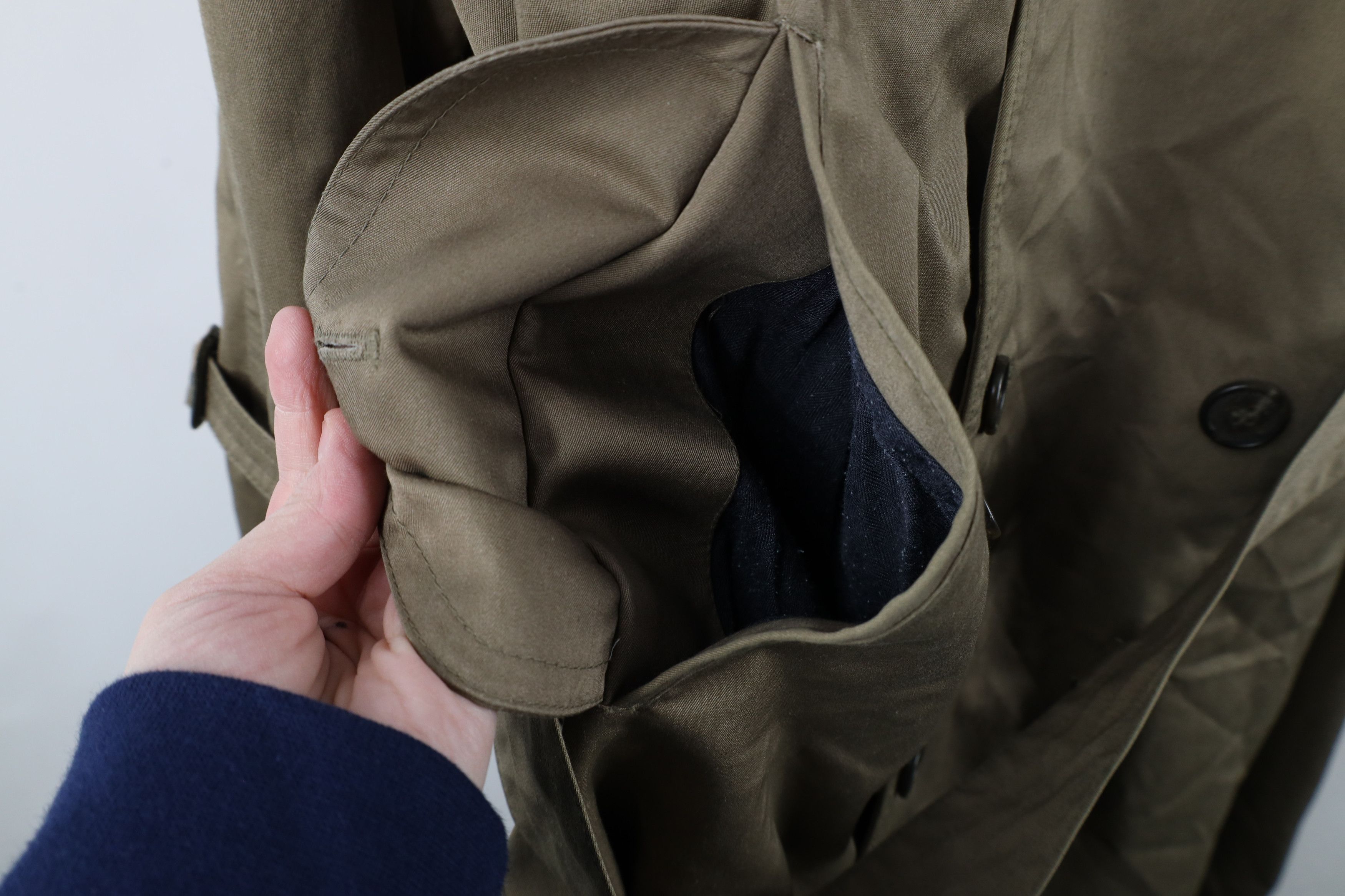 Vintage Vintage 90s Streetewar Lined Belted Trench Coat Beige Size US XXL / EU 58 / 5 - 7 Thumbnail