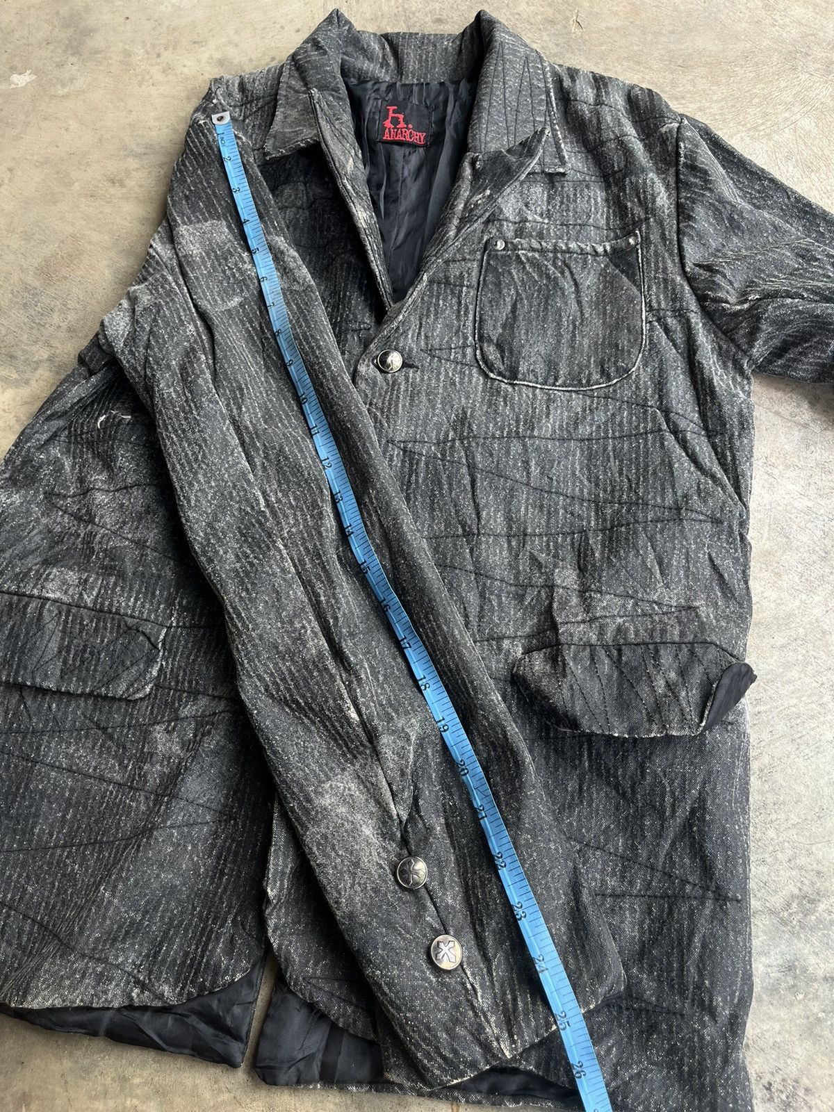 KMRii H.ANARCHY JAPANESE GOTHIC BLAZER STITCHING POEM PUNK STYLE Size US M / EU 48-50 / 2 - 17 Thumbnail