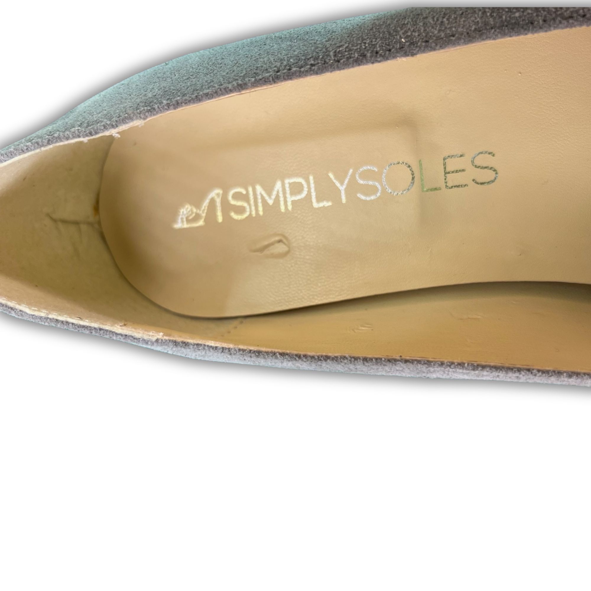 Other Cuoio Ecologico Gray Suede Pointed-Toe Pumps With White Bow Size US 9.5 / IT 39.5 - 6 Thumbnail