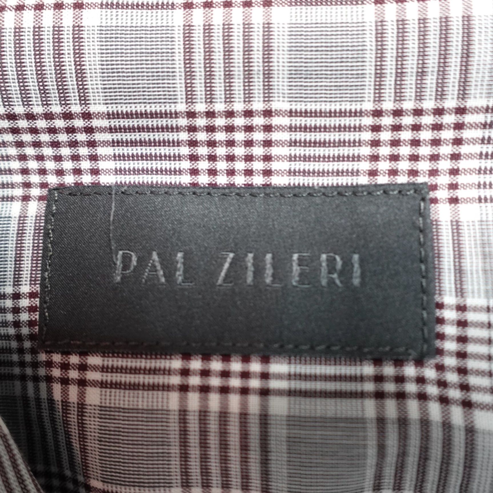 Pal Zileri VINTAGE Pal Zileri Shirt 17 XL Gray Red Plaid 100% Cotton Women? Mens? Size US XL / EU 56 / 4 - 3 Thumbnail