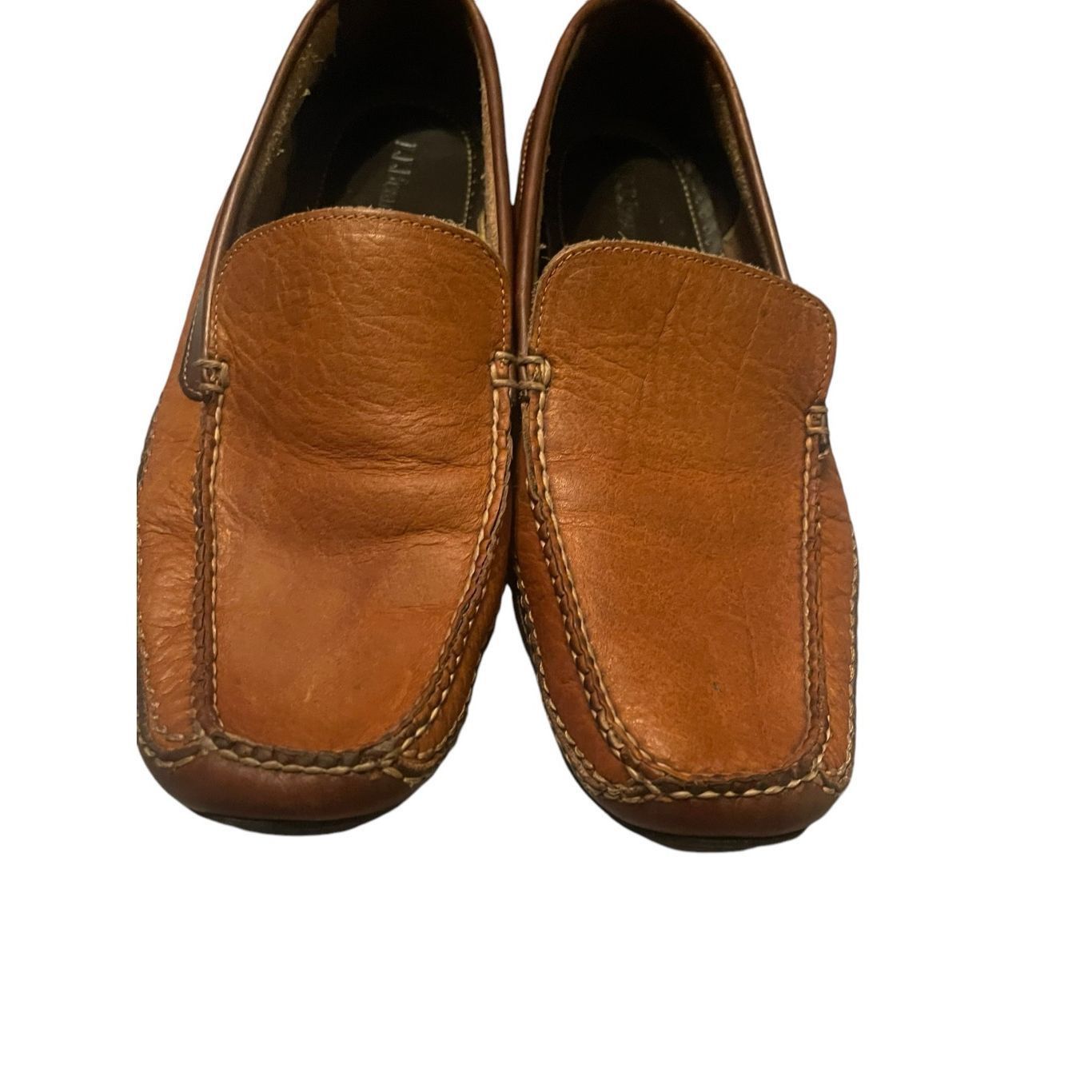 L.L. Bean L.L. Bean Mens Brown Solid Leather Slip On Flat Loafers Shoes Size 12 D Size US 12 / EU 45 - 9 Thumbnail