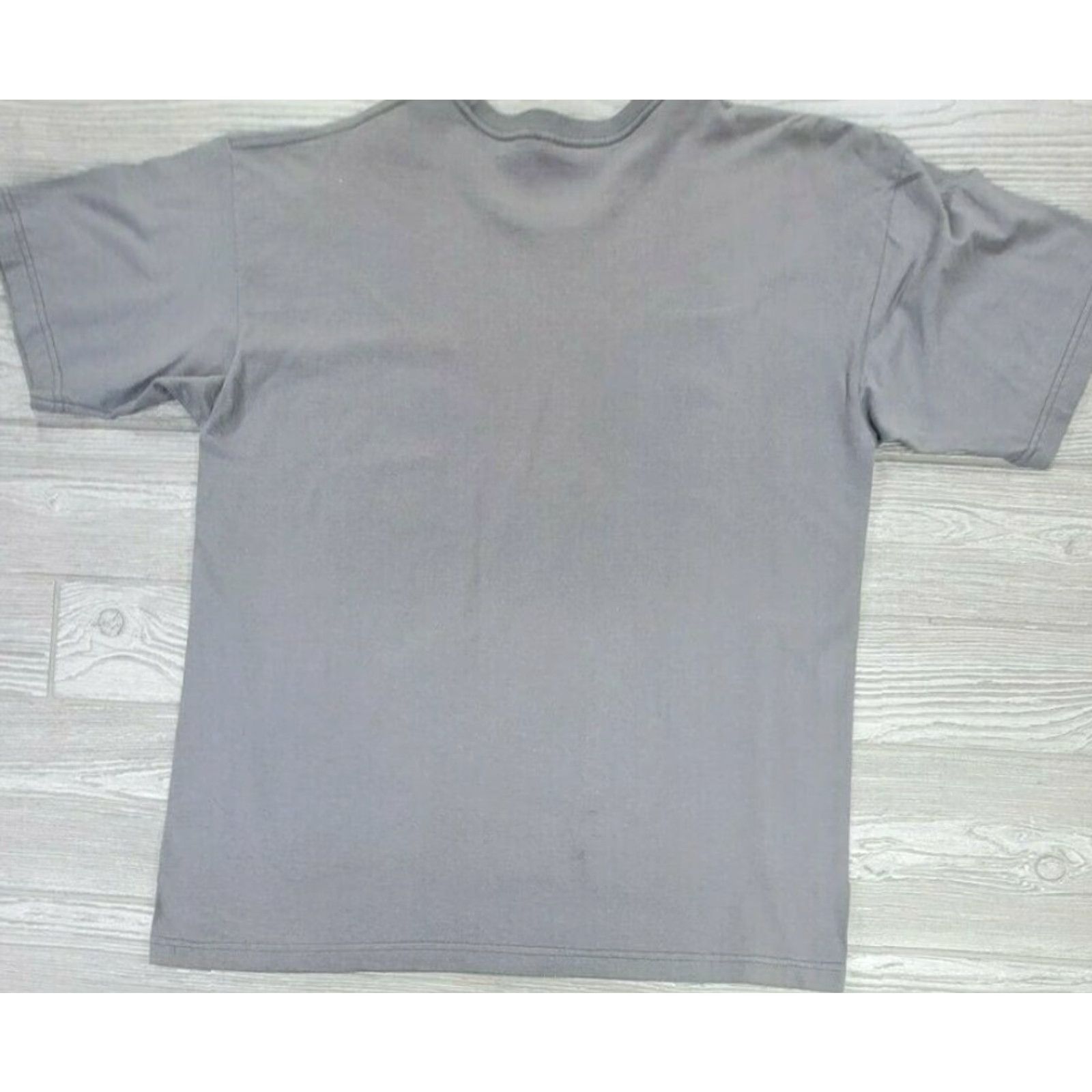 Vintage VINTAGE Bayside Shirt Adult L Gray 90s Just Work Heavyweight Oversized 100 cotton T-Shirt Mens L Size US L / EU 52-54 / 3 - 3 Thumbnail