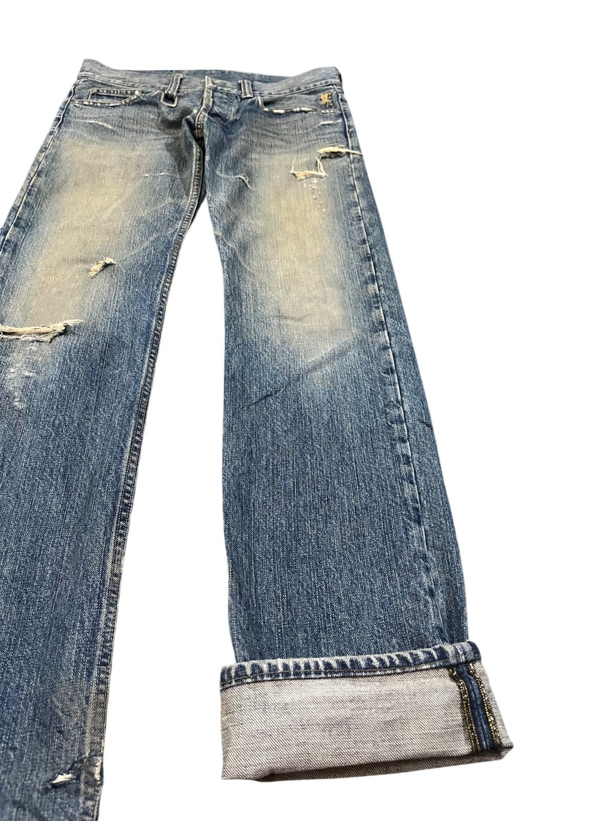 5351 POUR LES HOMMES Vintage Schorl by Kazuhisa komura Mudwash Distressed Denim Size US 32 / EU 48 - 4 Thumbnail