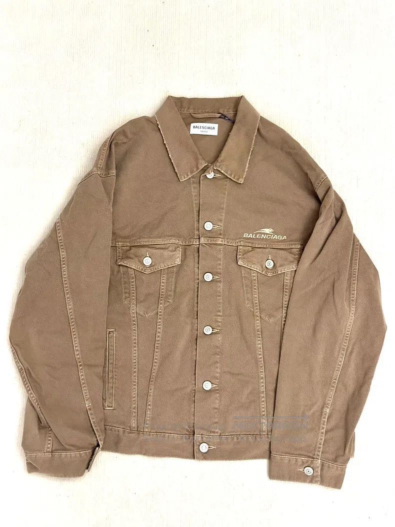 Balenciaga Balenciaga Embroidered logo denim jacket Size US S / EU 44-46 / 1 - 1 Thumbnail