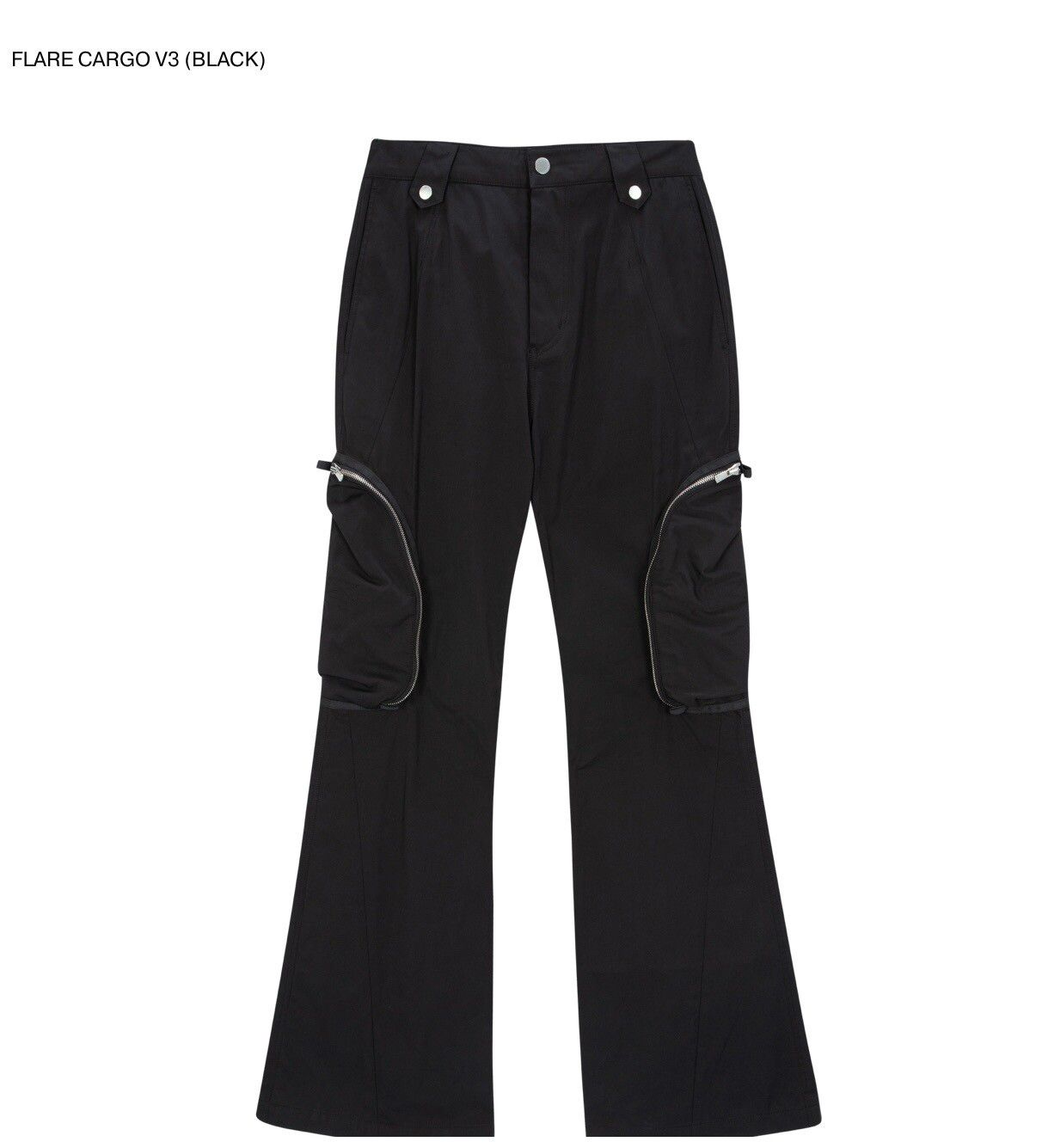 Black Flare Cargo Pants | Somi