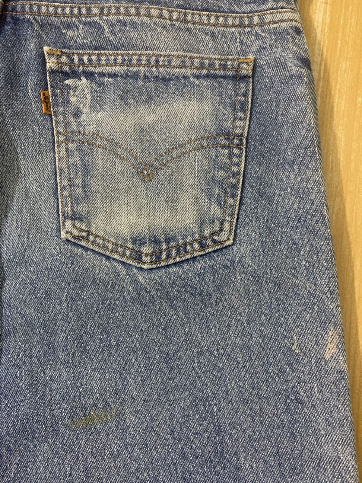 Levi's Vintage painted & dirty Levi’s Orange Tab Made In USA Size US 32 / EU 48 - 16 Thumbnail