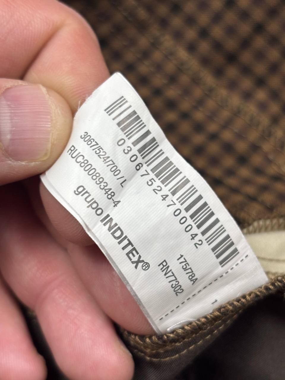 Zara Zara Gingham Wide Leg Track Pants Brown Plaid Side Stripe L Size 34" / US 12 / IT 48 - 12 Thumbnail