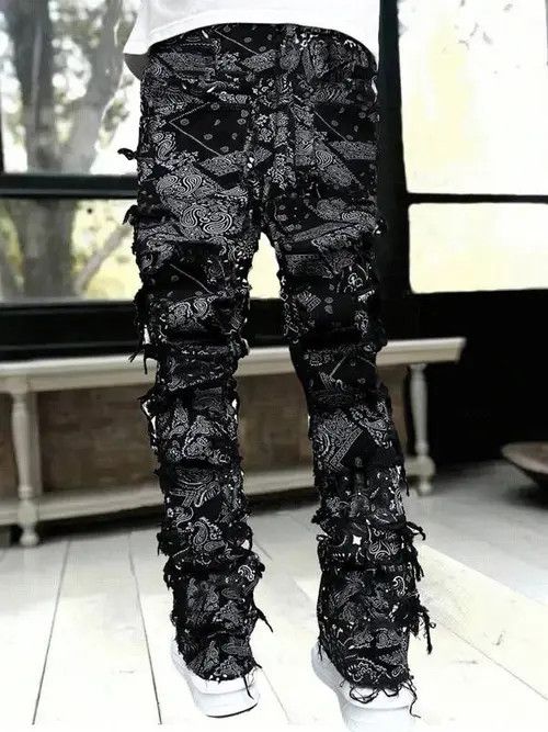 Japanese Brand × Vintage Washed Stacked Distressed Ripped Skinny Jeans Size US 30 / EU 46 - 3 Thumbnail