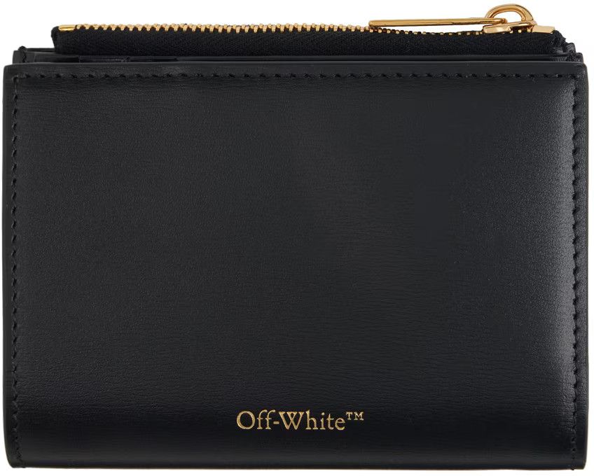 Off-White o1s22i1n0824 Size: OS/ Bi-Fold Leather Wallet in Black Size ONE SIZE - 1 Thumbnail