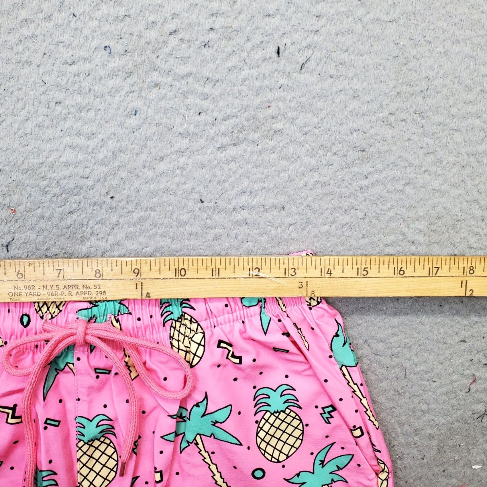 Vintage Women Pineapple Print Swim Trunk Shorts M Multi Lined Elastic Waist Size 32" / US 10 / IT 46 - 5 Thumbnail