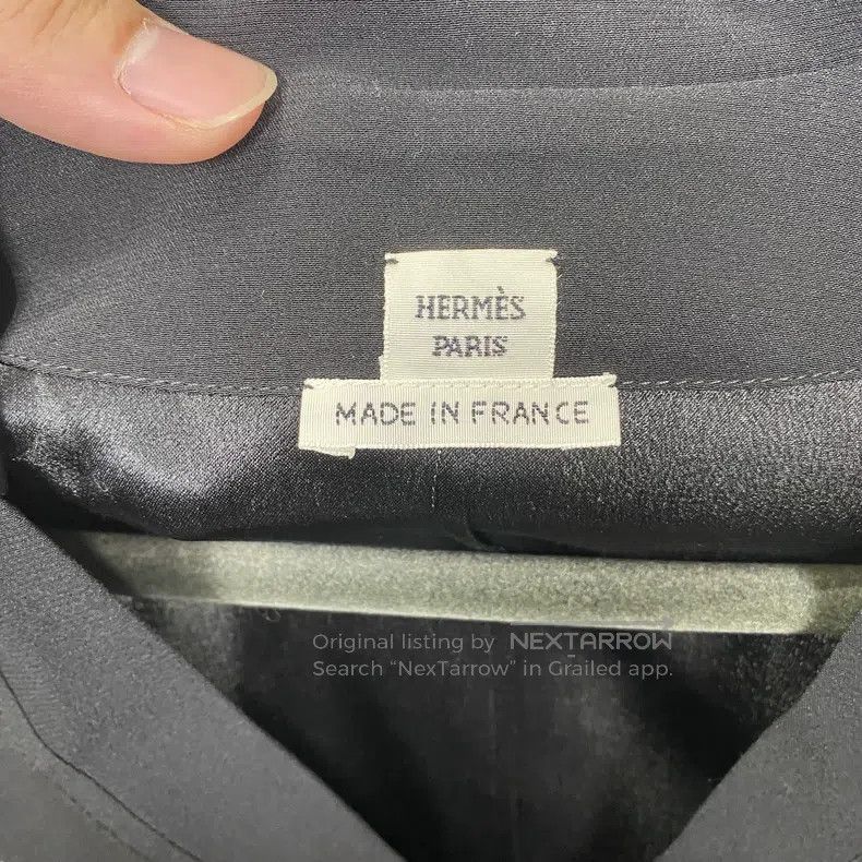 Hermes Hermes Black Mulberry Silk Sleeveless Shirt Size XS / US 0-2 / IT 36-38 - 6 Thumbnail