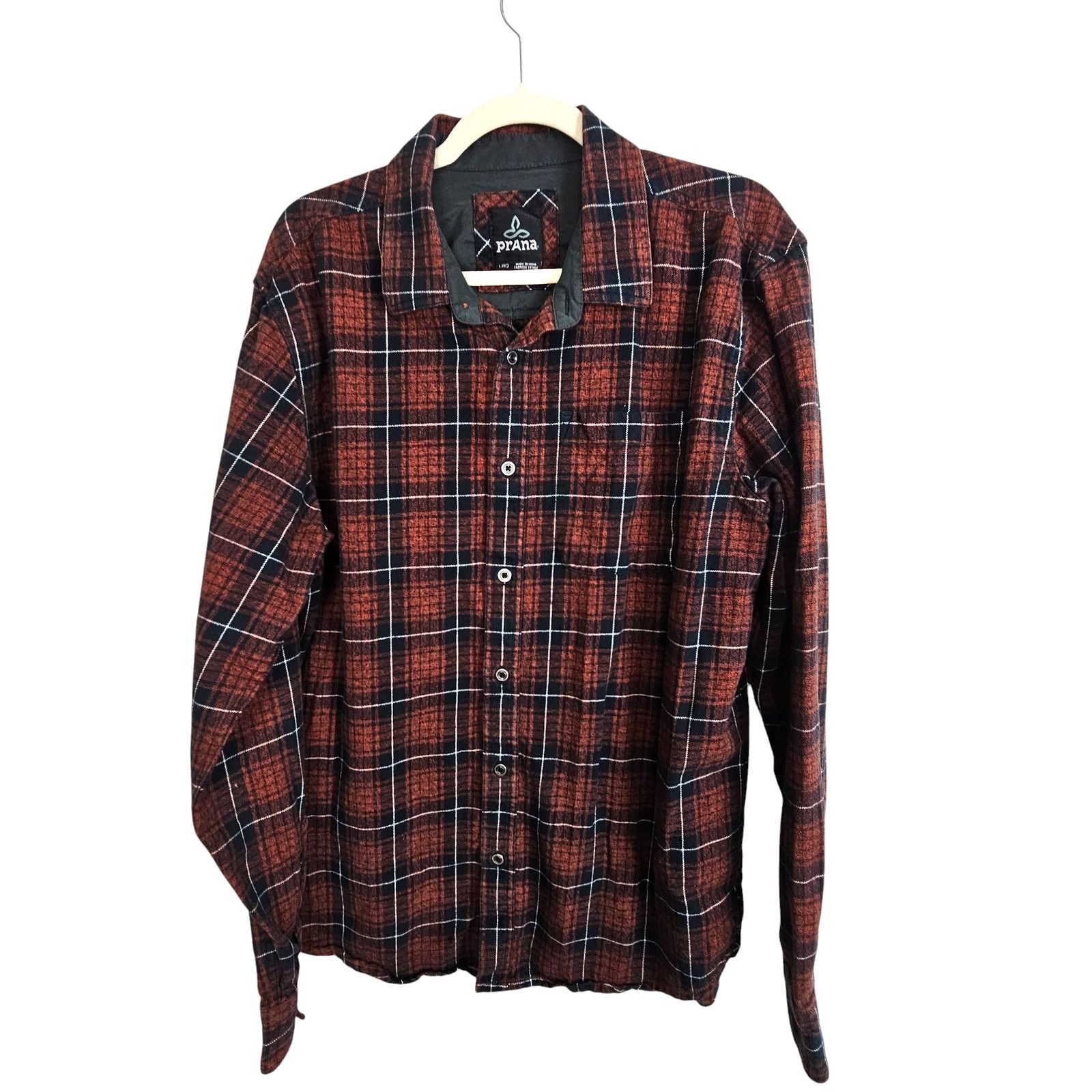 Prana Prana Mens Plaid Flannel Shirt Size L Gorpcore Grunge Trail Size US L / EU 52-54 / 3 - 1 Thumbnail