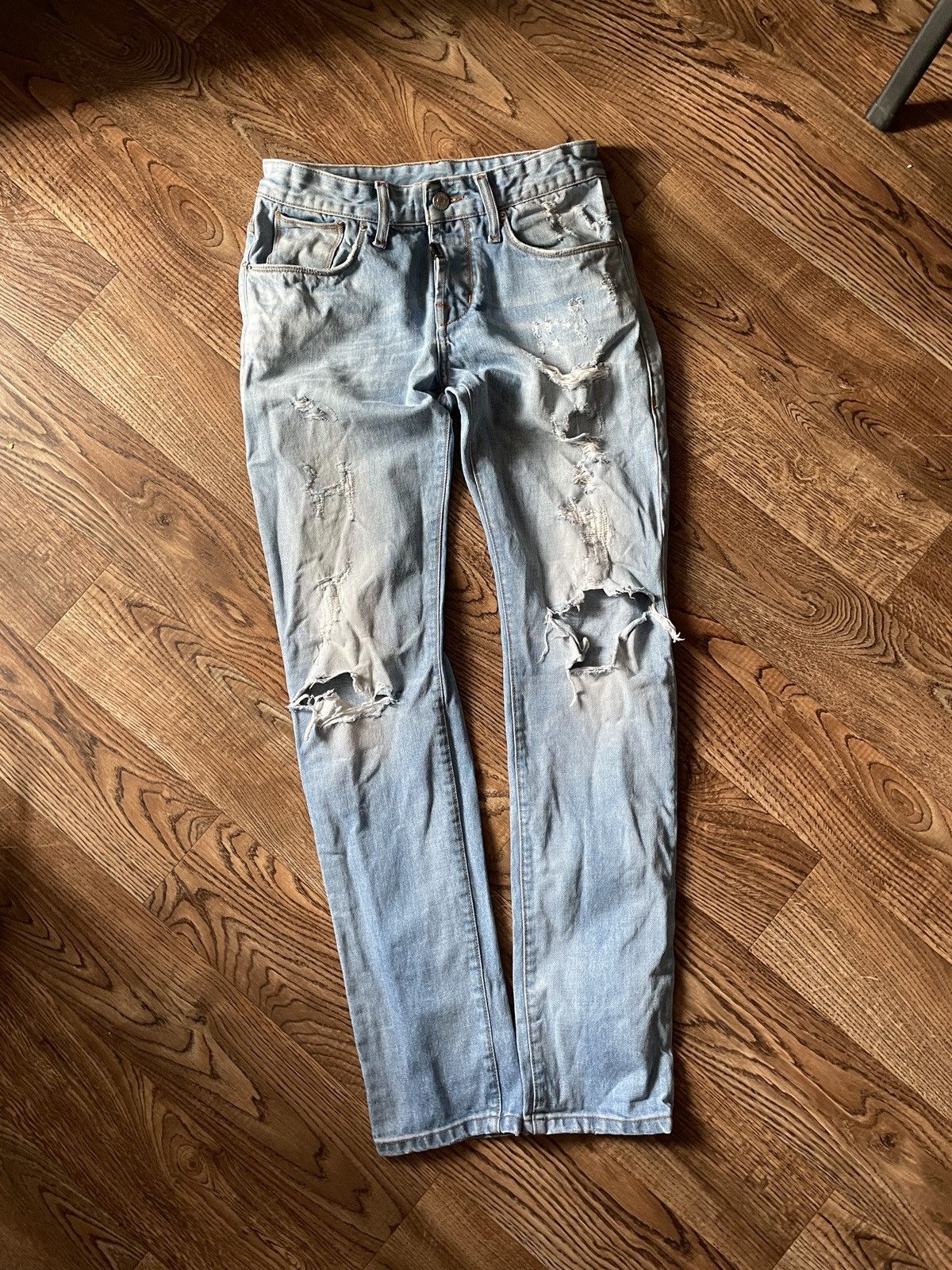 Japanese Brand Takeshy Kurosawa distressed patches Selvedge Denim Jeans Size US 30 / EU 46 - 1 Thumbnail