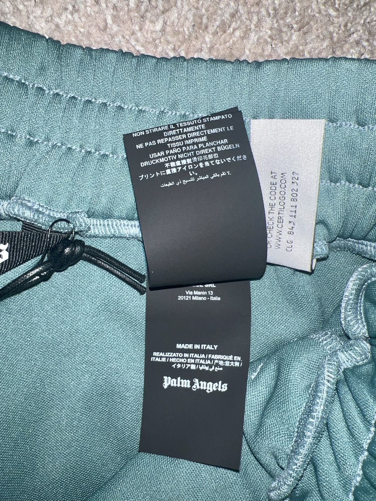 Palm Angels Palm Angels Men's Green Classic Track Pants *NWT* Size US 34 / EU 50 - 7 Thumbnail