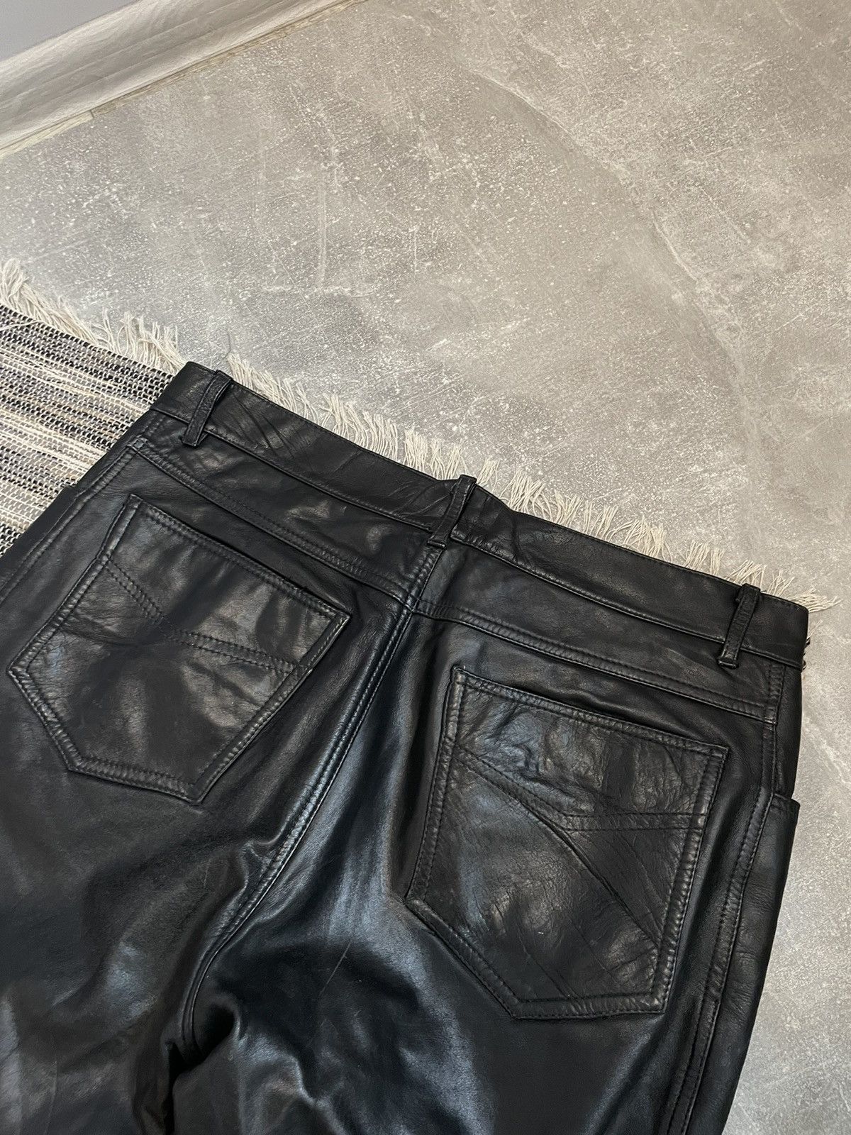 90s LEATHER PANTS JOGGERS Y2k CHROME JNCO DISTRESS EMO TEXAS