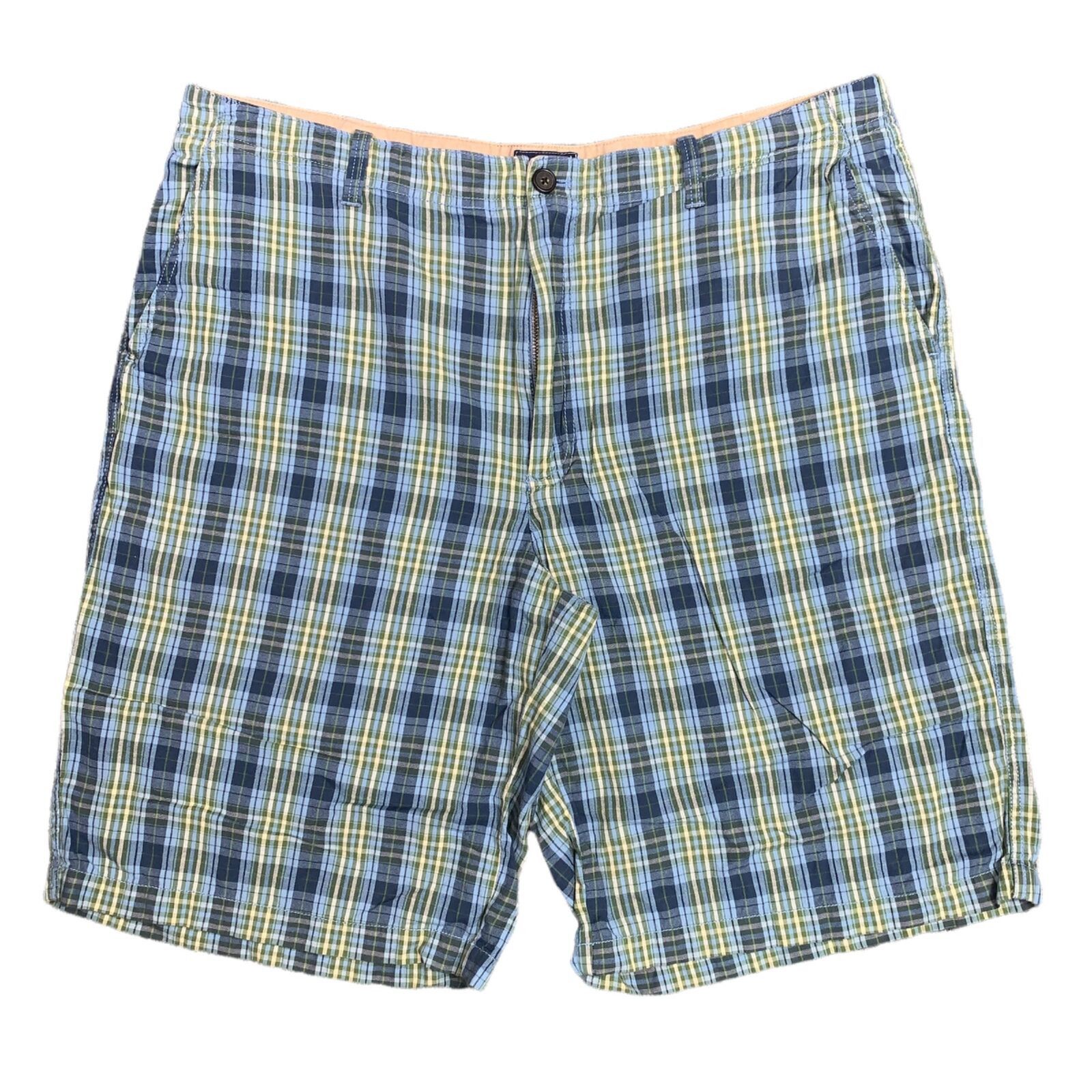 Izod IZOD Jeans Cotton Shorts Plaid Blue Green Summer Beach Golf Size US 40 / EU 56 - 1 Thumbnail