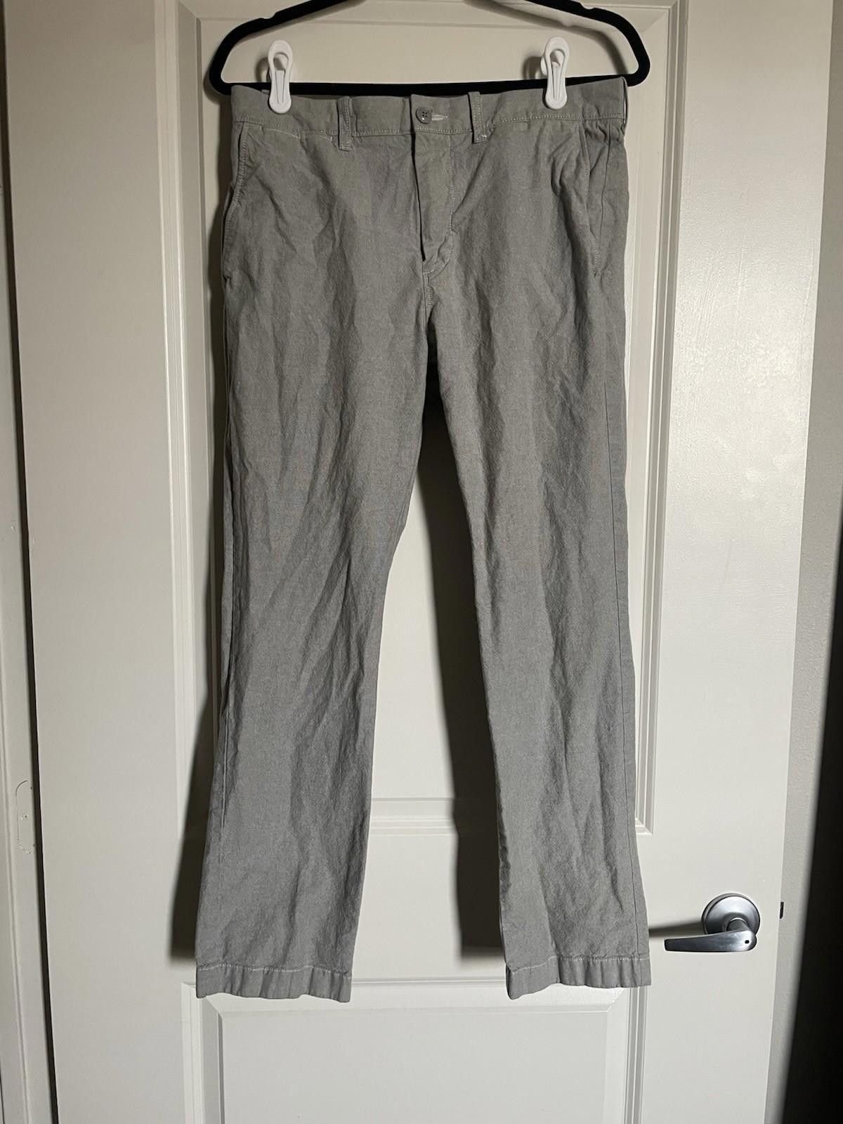 J.Crew J. Crew Stretch Chambray Pants Gray 31x30 Size US 31 - 1 Thumbnail