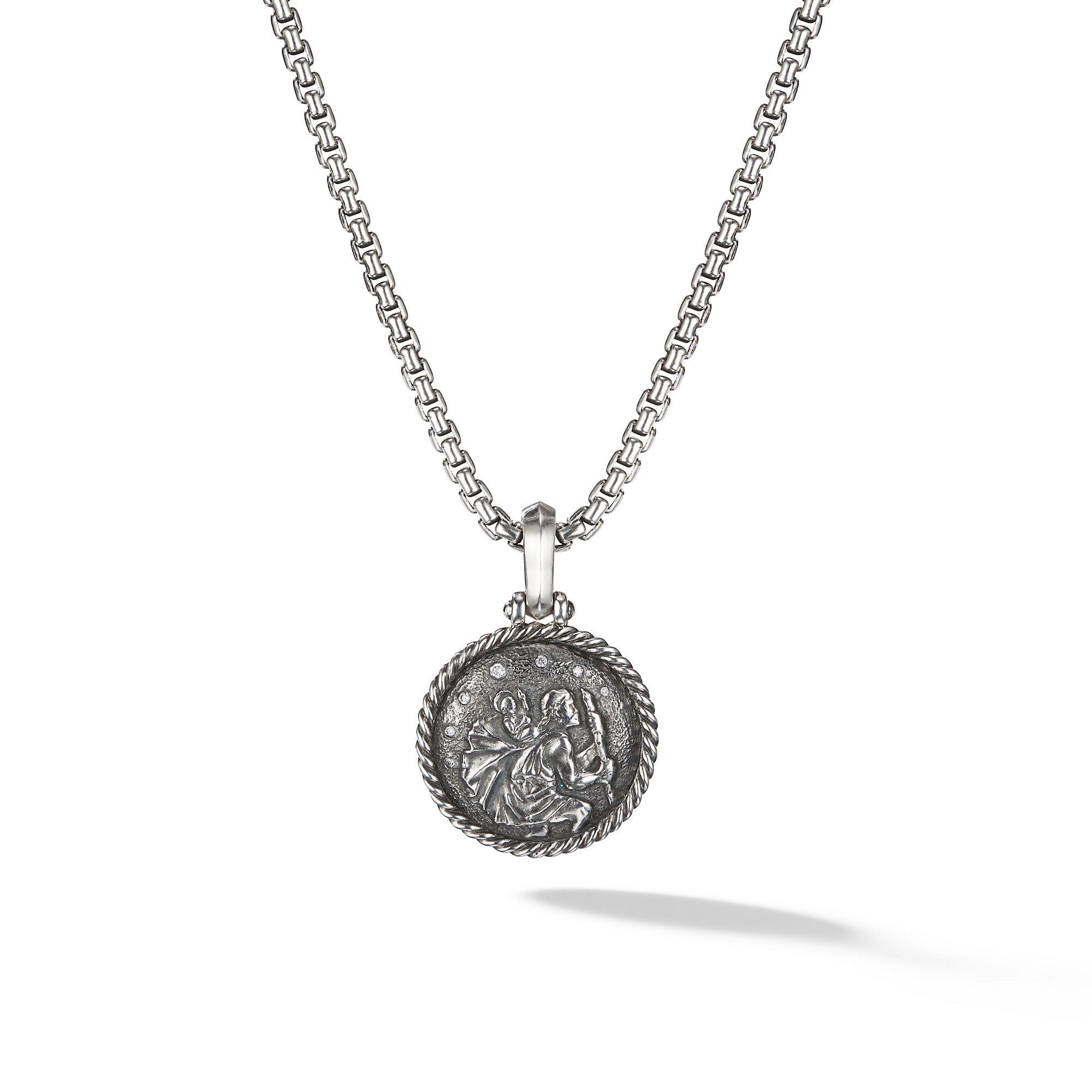 David Yurman o1w1db10325 Size:OS/ St. Christopher Amulet in Silver Size ONE SIZE - 1 Thumbnail