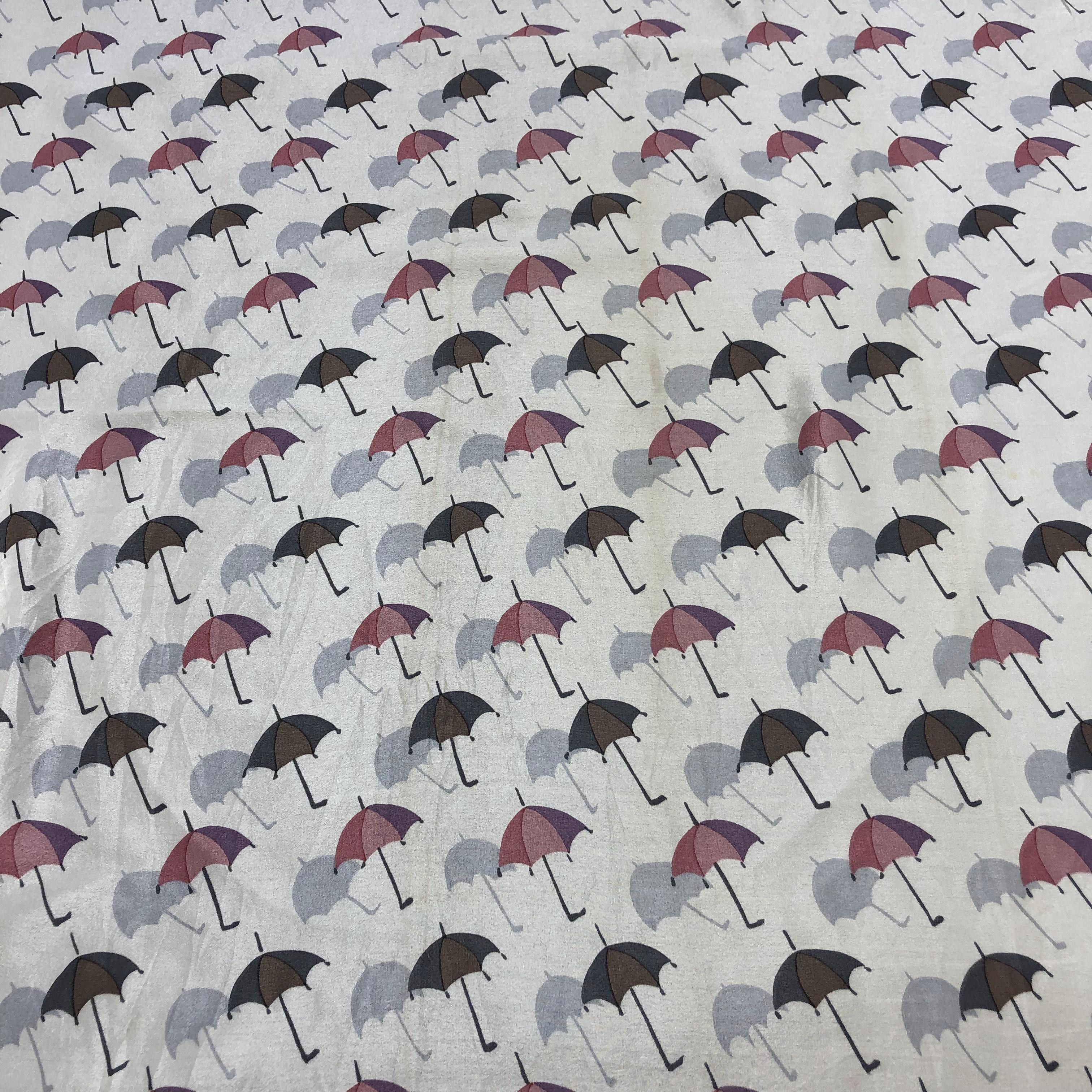 Vintage Vintage Umbrellas Silk Scarf M358 Size ONE SIZE - 5 Thumbnail