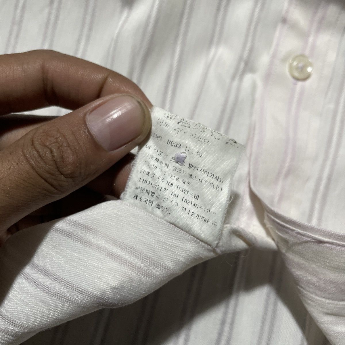 Balenciaga Balenciaga Vintage Shirts Striped BB Pocket Embrodiered Size US L / EU 52-54 / 3 - 8 Thumbnail