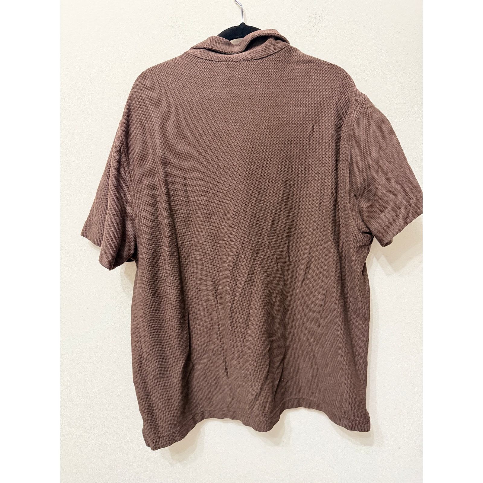 Banana Republic Preloved Men's Banana Republic Brown Knit Polo Sz XL Size US XL / EU 56 / 4 - 3 Thumbnail
