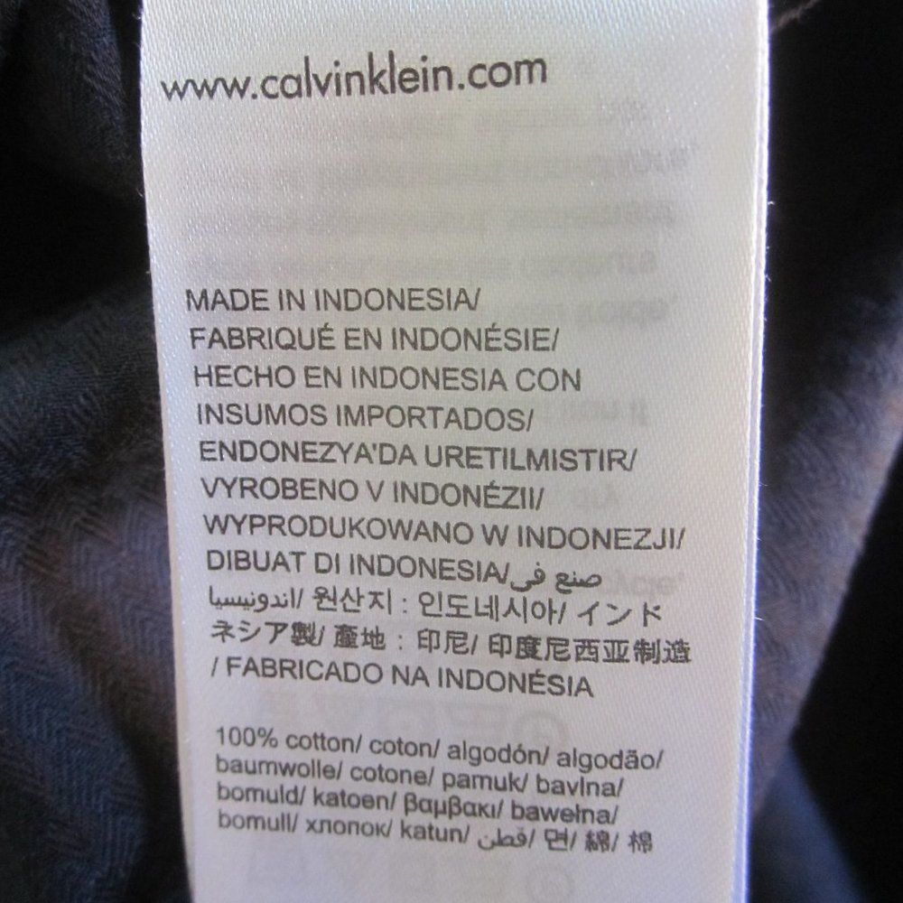 Calvin Klein Calvin Klein Black Gray Dress Shirt Mens Button Up Size M Size US M / EU 48-50 / 2 - 11 Thumbnail