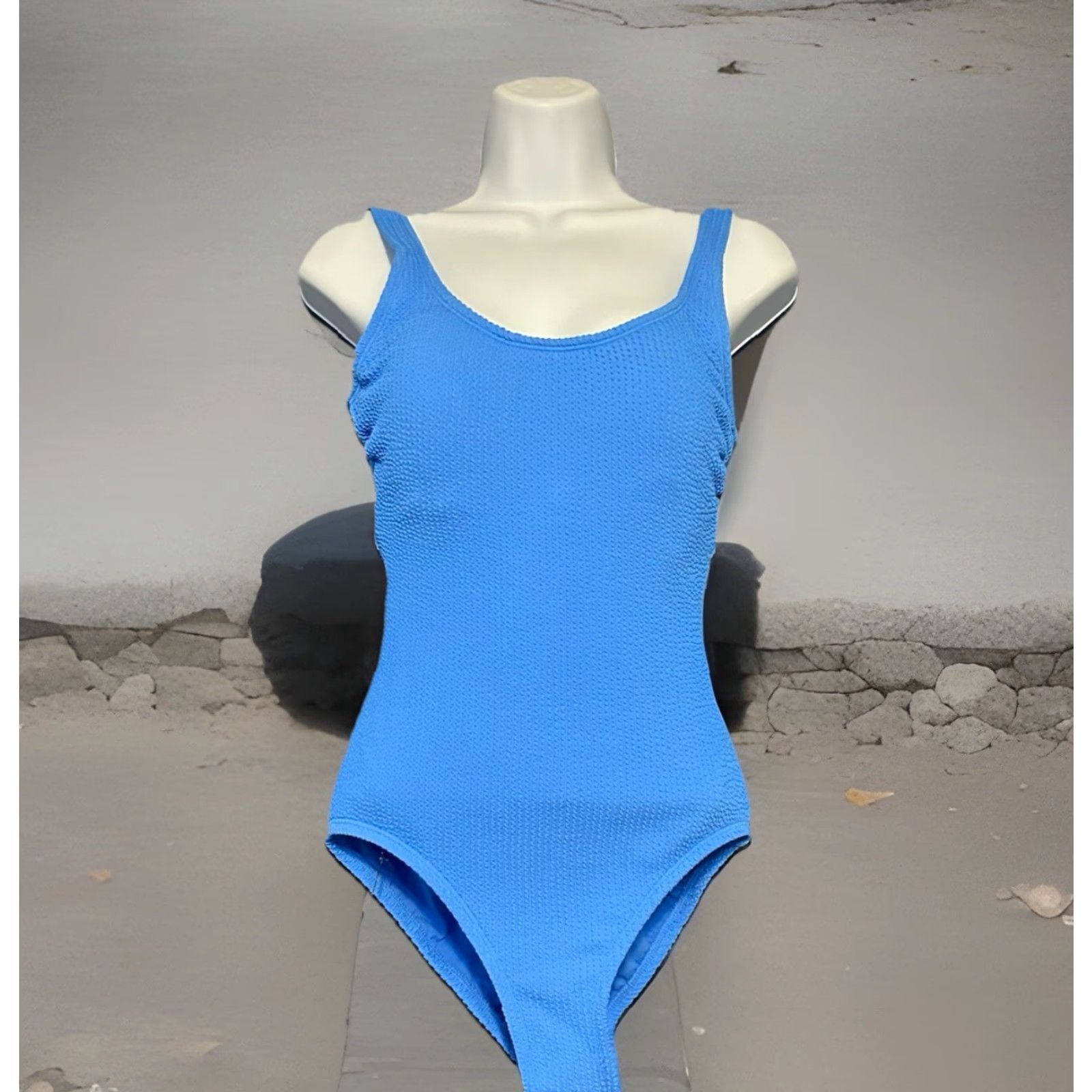 Vintage Time and Tru One Piece SwimSuit Blue Large 12-14 NWT 1 PC Missy Full Cover Size ONE SIZE - 3 Thumbnail
