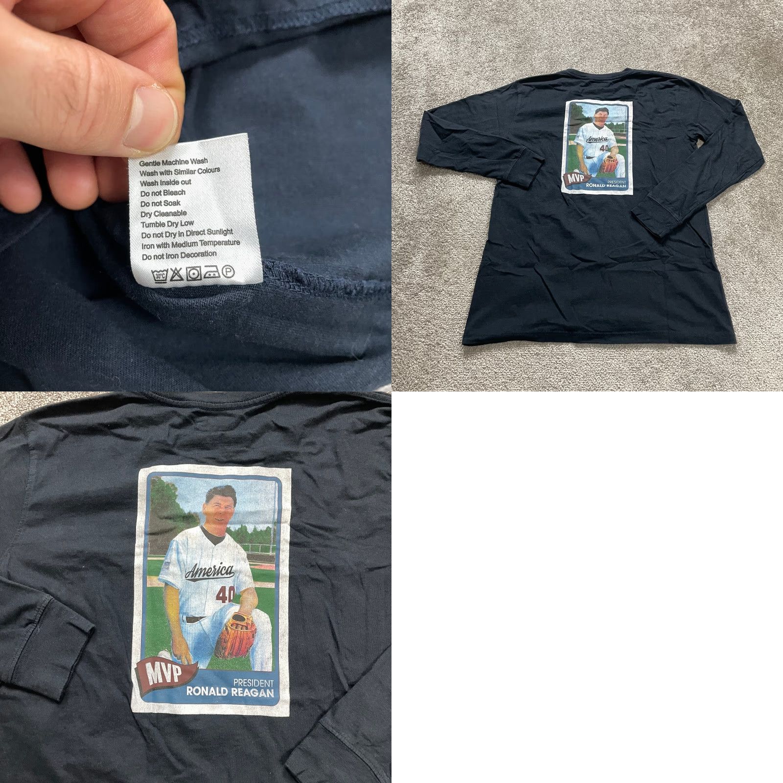 Vintage Rowdy Gentlemen Shirt Mens Medium Blue Long Sleeve Crew Neck Pocket Tee MVP Logo Graphic Print Classic Sports American Shirts Size US M / EU 48-50 / 2 - 8 Thumbnail