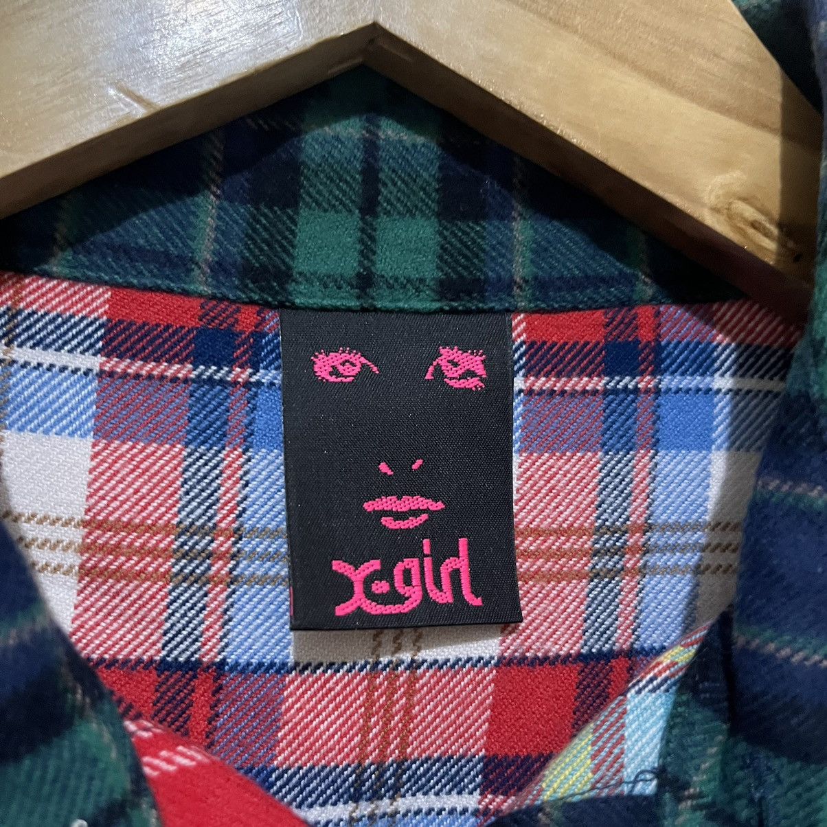 X-Girl × Xlarge X-Girl Women Patchwork Flannel shirt Size M / US 6-8 / IT 42-44 - 3 Thumbnail
