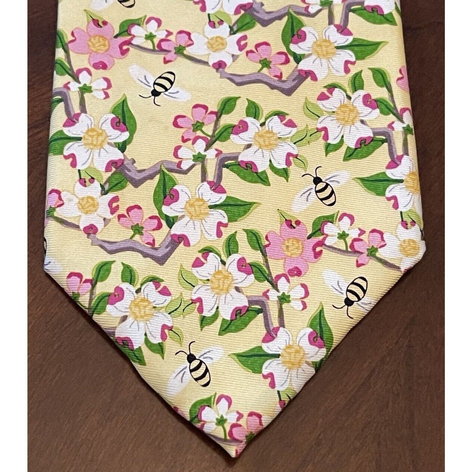 Other Angela Moore HandMade Gold Pink Imported Silk From Italy Size ONE SIZE - 1 Thumbnail