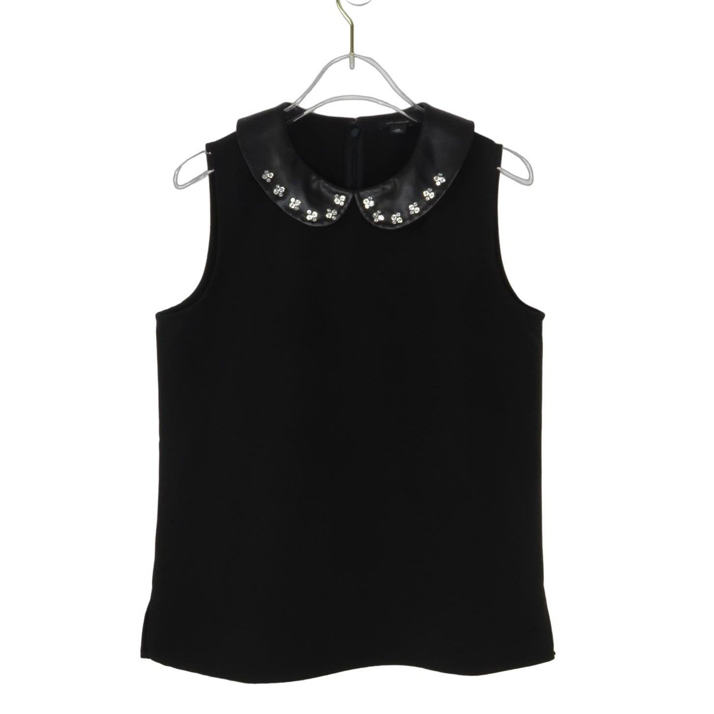Ann Taylor Ann Taylor Peter Pan Blouse Rhinestone Gem Bling Collar XS Size XS / US 0-2 / IT 36-38 - 2 Thumbnail