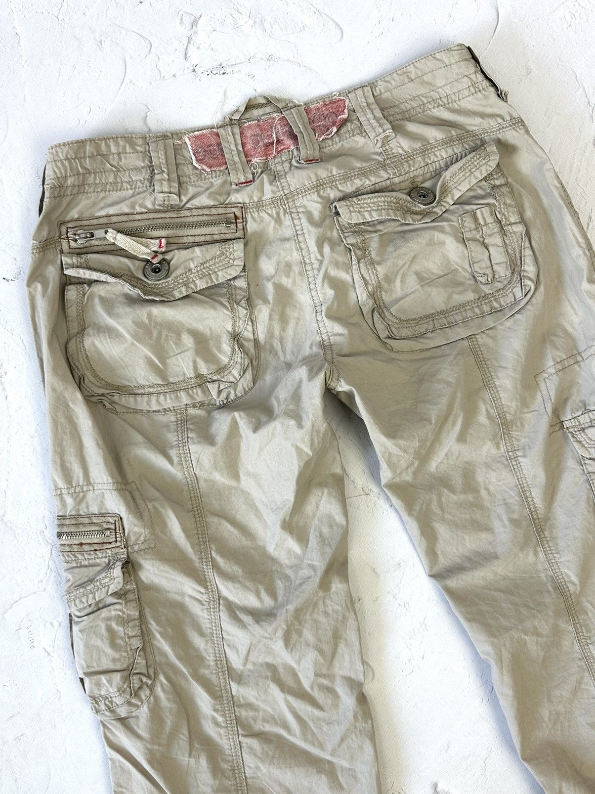 If Six Was Nine × Japanese Brand × Vintage Y2K Vintage Cargo Beige Breeches Size 27" / US 4 / IT 40 - 6 Thumbnail